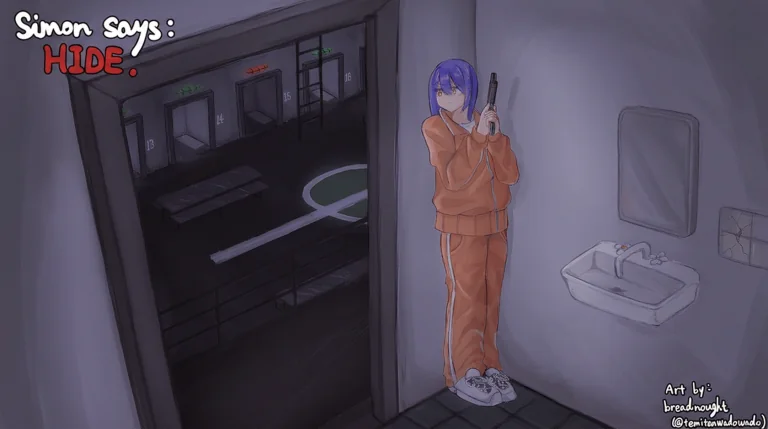 Official Death Order promotional artwork showing prisoners hiding from a guard